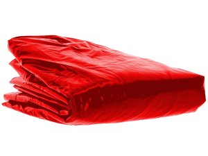 Červené vinylové prostěradlo Taboom, 200 x 220 cm – Lakované ložní prádlo (lesklé)