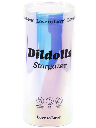 Silikonové dildo s přísavkou a třpytkami Dildolls Stargazer