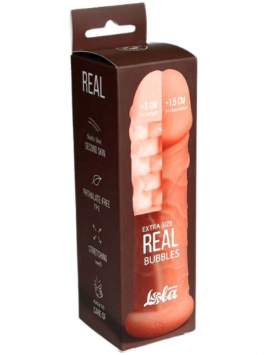 Prodlužovací návlek na penis Extra Size Real Bubbles