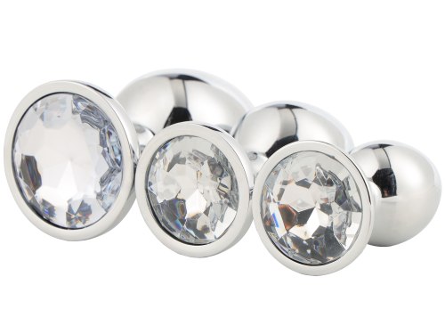 Sada análních kolíků se šperkem Silver Plug Set