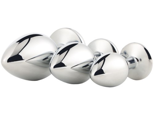 Sada análních kolíků se šperkem Silver Plug Set