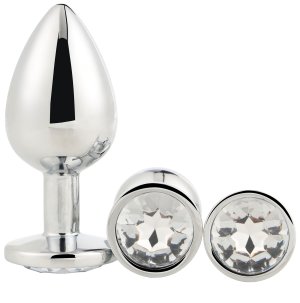 Sada análních kolíků se šperkem Silver Plug Set – Sady análních kolíků