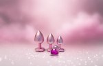 Sada análních kolíků se srdíčkem Pearl Pink Plug Set