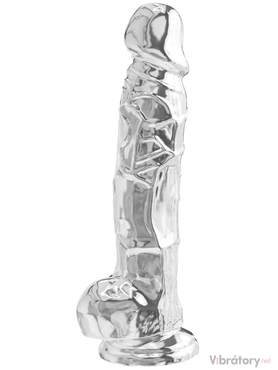 ToyJoy Get Real Clear Dildo with Balls 8 Inch