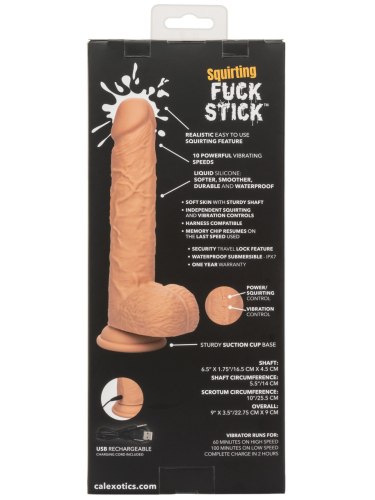 Realistický stříkací vibrátor s přísavkou Squirting Fuck Stick