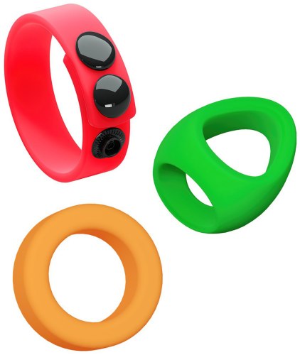 Sada erekčních kroužků Kit Neon Ring, 3 ks