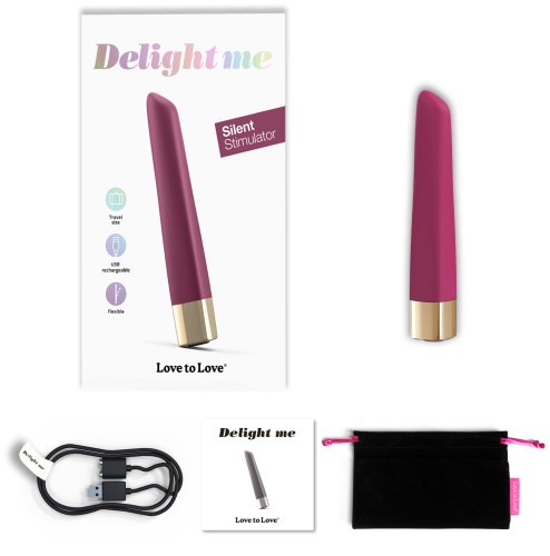 Mini vibrátor Delight Me Plum