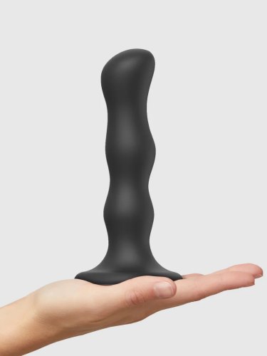 Dildo s přísavkou a pohyblivými kuličkami Geisha Balls Black (velikost M)