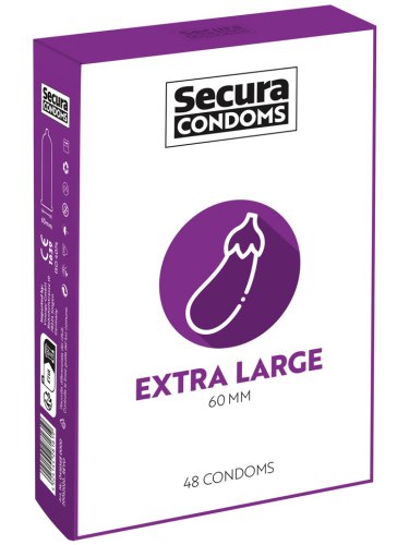 Extra velké kondomy Secura Extra Large, 48 ks