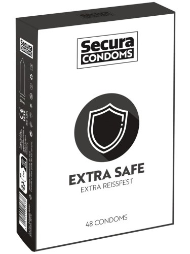 Zesílené kondomy Secura Extra Safe, 48 ks