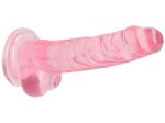 Realistické dildo s varlaty a přísavkou RealRock 7", růžové