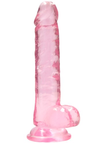 Realistické dildo s varlaty a přísavkou RealRock 7", růžové