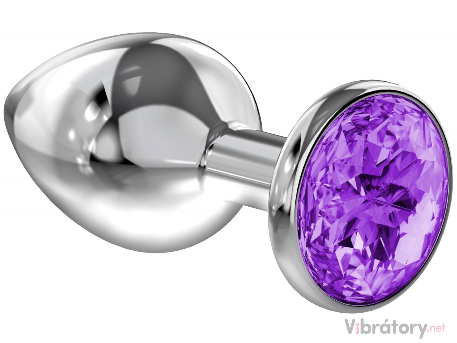 Lola Games Anální kolík se šperkem Diamond Purple Sparkle XL, fialová