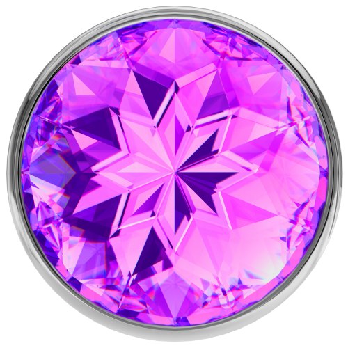 Anální kolík se šperkem Diamond Purple Sparkle XL, fialová