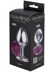 Anální kolík se šperkem Diamond Purple Sparkle XL, fialová