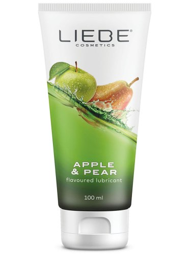 Lubrikační gely s příchutí: Ochucený vodní lubrikační gel Apple & Pear, 100 ml