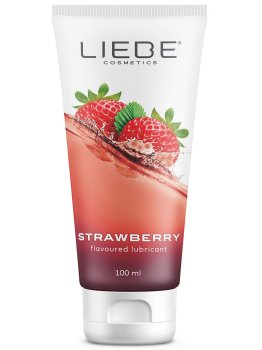 Ochucený vodní lubrikační gel Strawberry, 100 ml – Lubrikační gely s příchutí