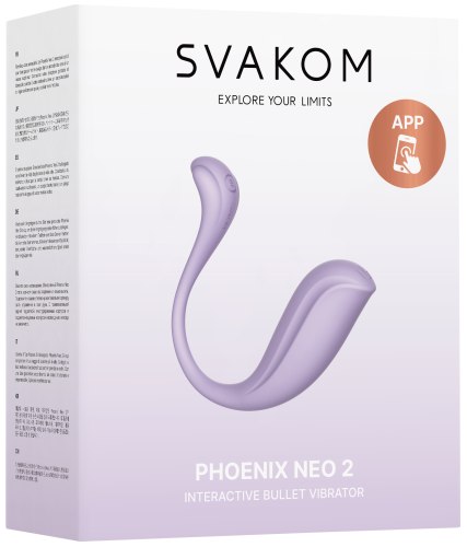 Interaktivní vibrační vajíčko Svakom Phoenix Neo 2 Pastel Lilac