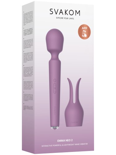 Interaktivní hřejivá masážní hlavice + 1 nástavec Svakom Emma Neo 2