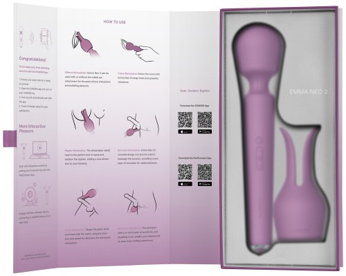 Interaktivní hřejivá masážní hlavice + 1 nástavec Svakom Emma Neo 2