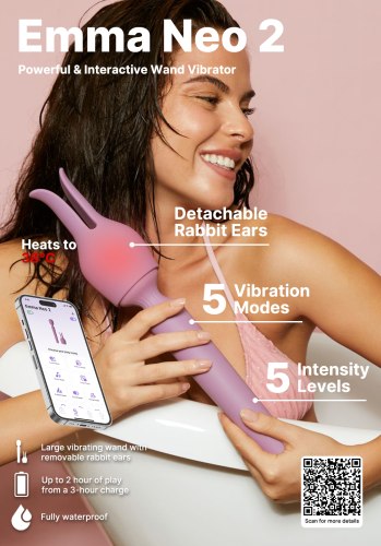 Interaktivní hřejivá masážní hlavice + 1 nástavec Svakom Emma Neo 2