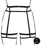 Řemínkový podvazkový pás s ozdobnými podvazky Le Désir Amour, plus size