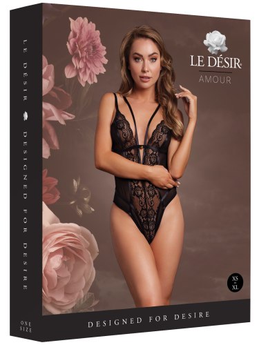 Síťované body s krajkou Le Désir Amour, one size