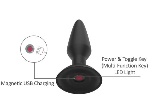 Vibrační anální kolík s přísavkou Equinox