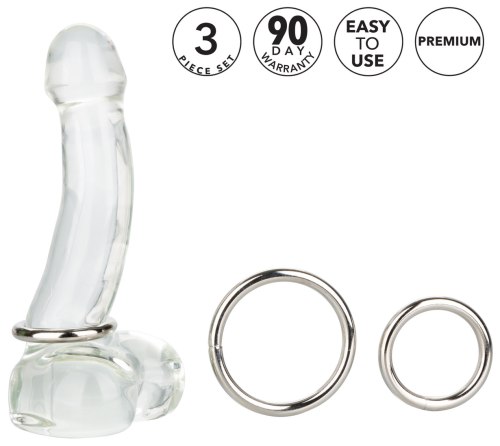 Sada kovových erekčních kroužků Silver Ring Set, 3 ks