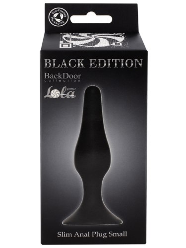 Anální kolík s přísavkou Black Edition Back Door Small Black