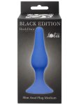 Anální kolík s přísavkou Black Edition Back Door Medium Blue
