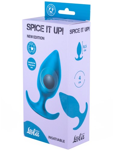 Anální kolík s vnitřní kuličkou Spice It Up! Insatiable Aquamarine