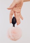 Anální kolík s králičím ocáskem Emotions Fluffy Pink