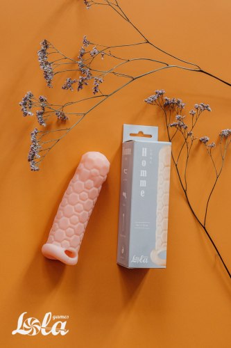 Prodlužovací návlek na penis Homme Long Flesh, pro 11 – 15 cm