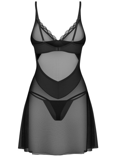 Průsvitná erotická košilka a tanga Stelisa