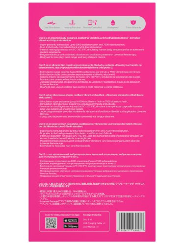 Interaktivní hřejivý vibrátor s pulzací a králíčkem Osci 3