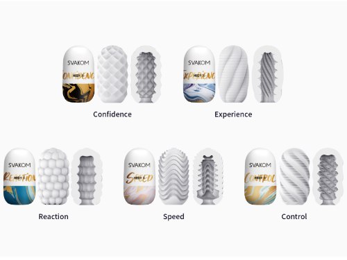 Sada oboustranných masturbačních vajíček Svakom Hedy X, 5 ks