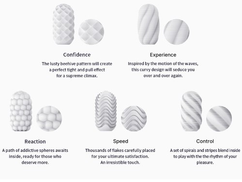 Sada oboustranných masturbačních vajíček Svakom Hedy X, 5 ks