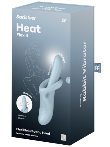 Hřejivý rotační vibrátor s králíčkem Satisfyer Heat Flex 4
