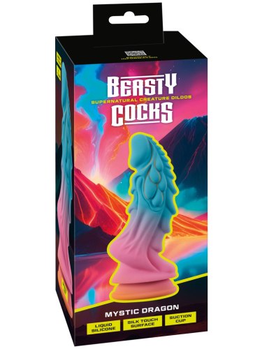 Světélkující dildo s přísavkou Mystic Dragon