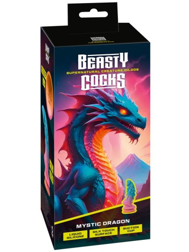 Světélkující dildo s přísavkou Mystic Dragon