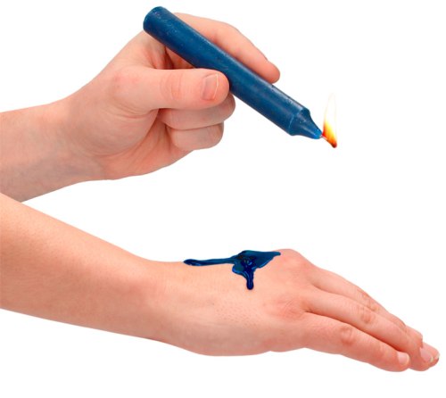 Sada barevných parafínových S/M svíček Ouch!, 4 ks