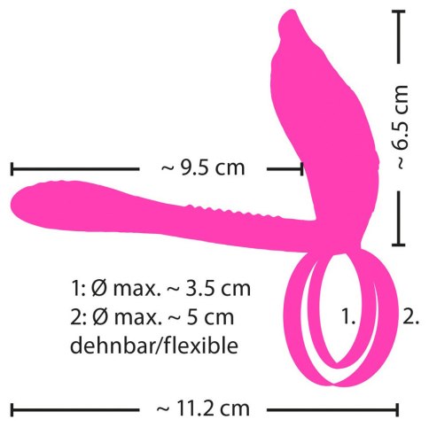 Párový vibrátor s kroužkem na penis RC Couple's Vibrator 2