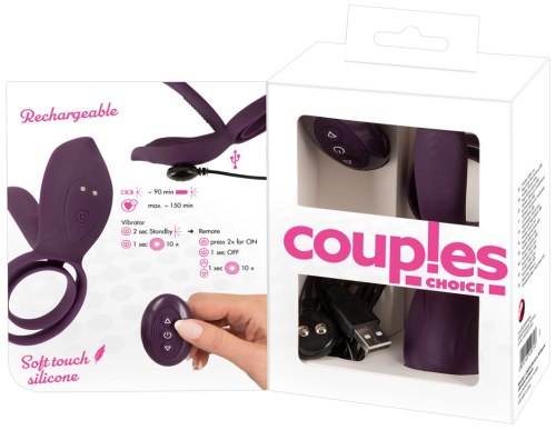 Párový vibrátor s kroužkem na penis RC Couple's Vibrator 2