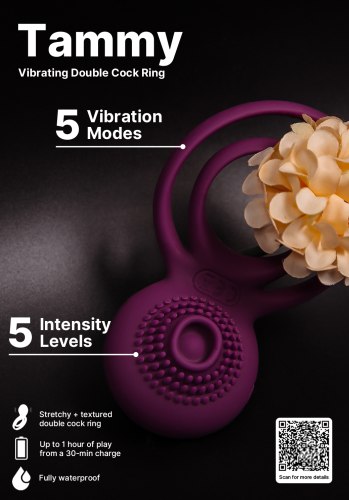 Dvojitý vibrační erekční kroužek Svakom Tammy