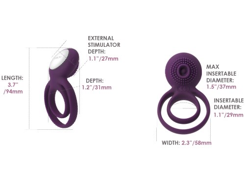 Dvojitý vibrační erekční kroužek Svakom Tammy