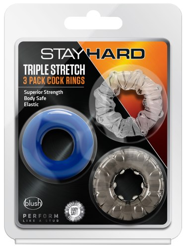 Sada erekčních kroužků Stay Hard, 3 ks