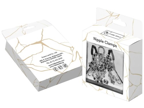 Svorky na bradavky s řetízkem Black Beads