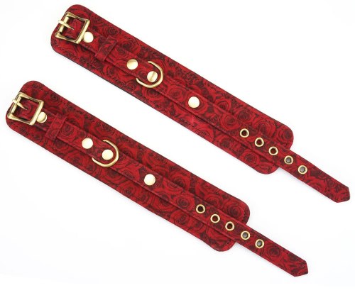 Kožená pouta na ruce Red Rosy