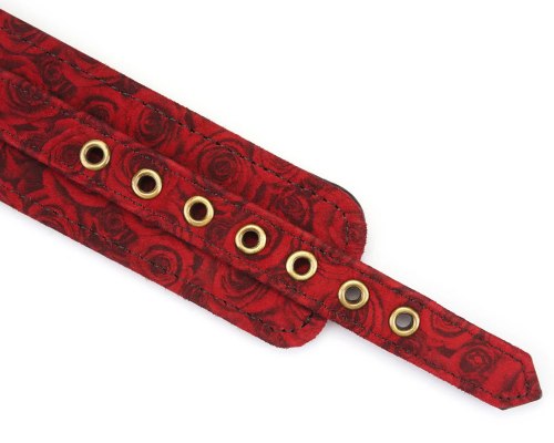 Kožená pouta na nohy Red Rosy